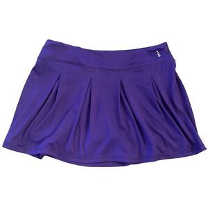 Lands End Purple Pleated Skirt Skort Tenns Golf Athletic Sz XL